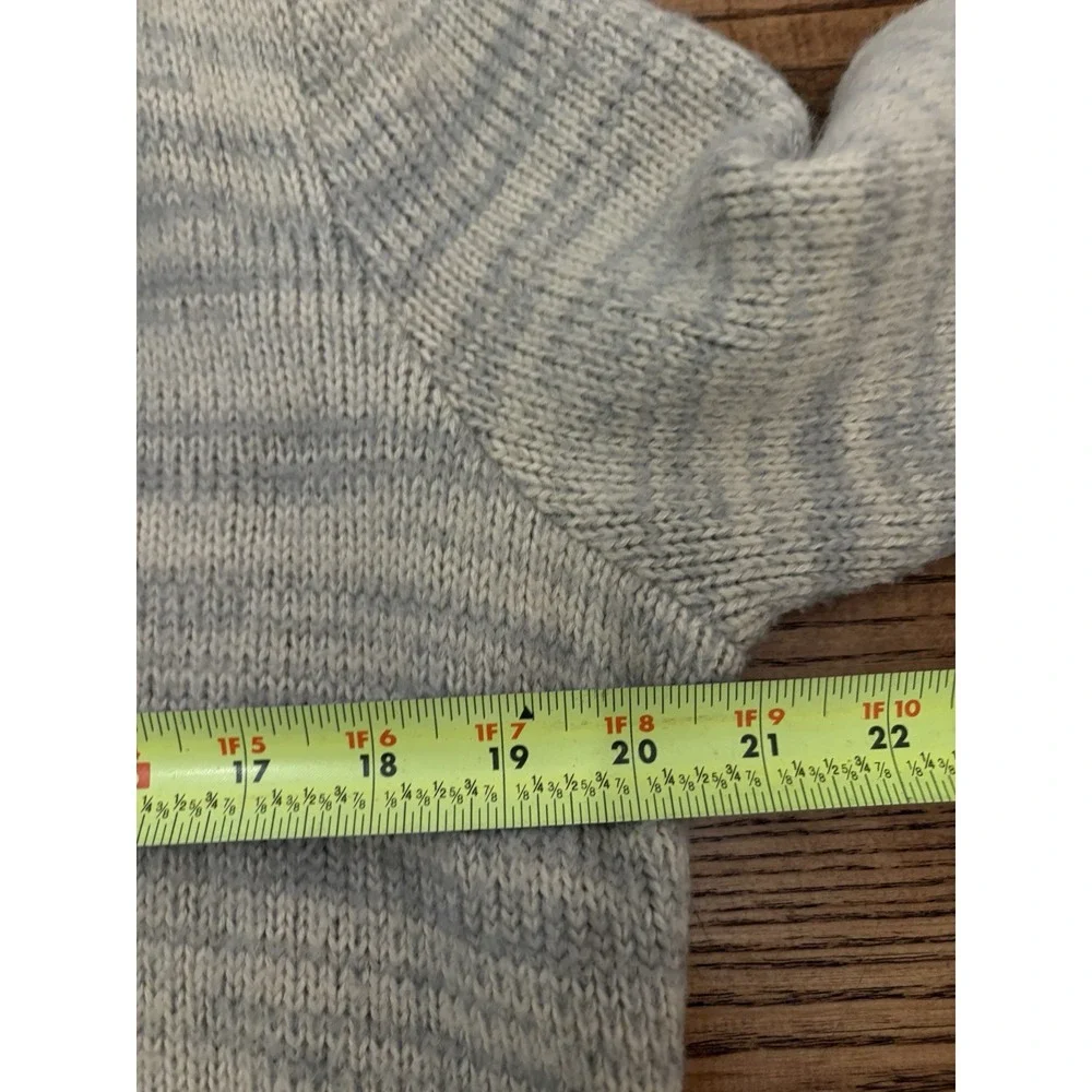 Free People Women's Large Wool Blend Oversized Grey/Cream Ombre Cardigan Sweater - Picture 3 of 9